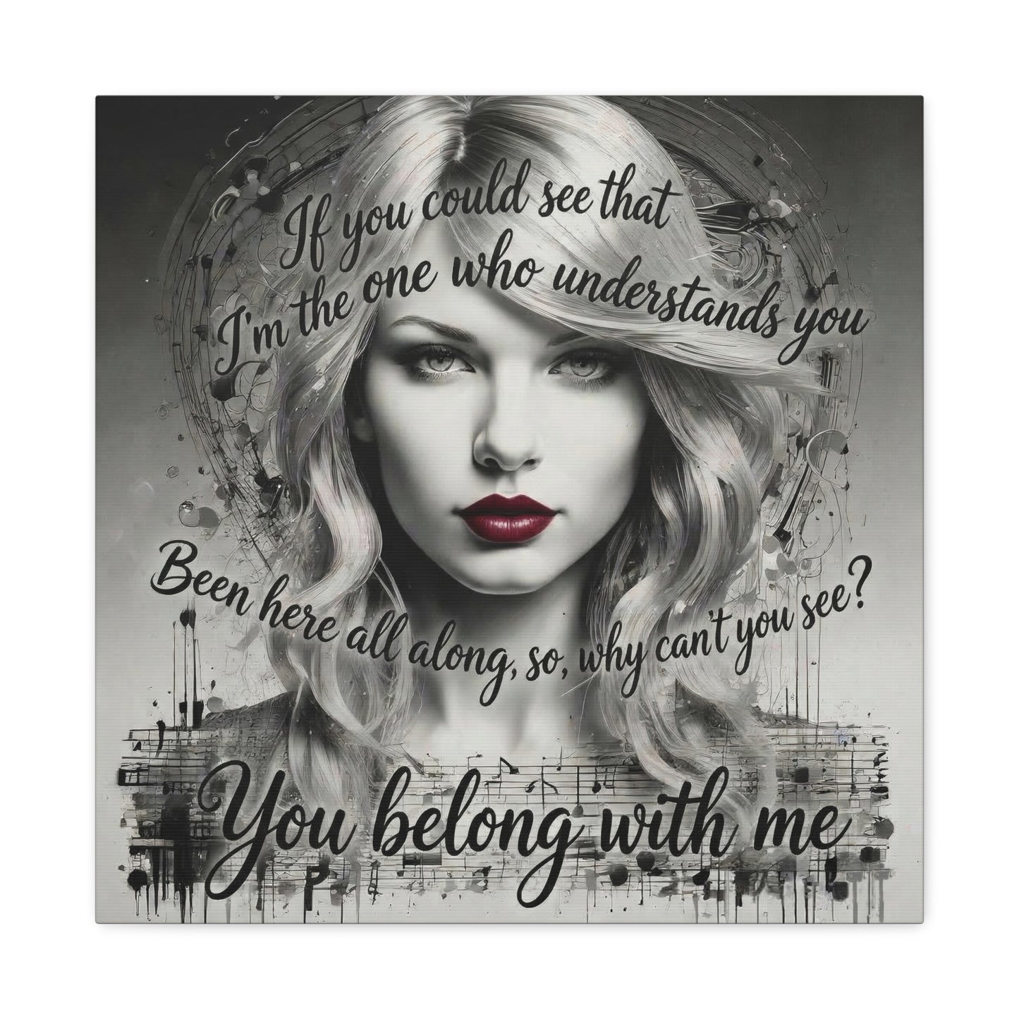 Swift Inspired "You Belong With Me" — Matte Stretched Canvas Wall Art