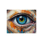 Vibrant Blue Eye Surreal Wall Art Print