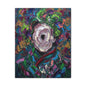 Abstract Floral Canvas Print — Colorful Impasto Rose Wall Art