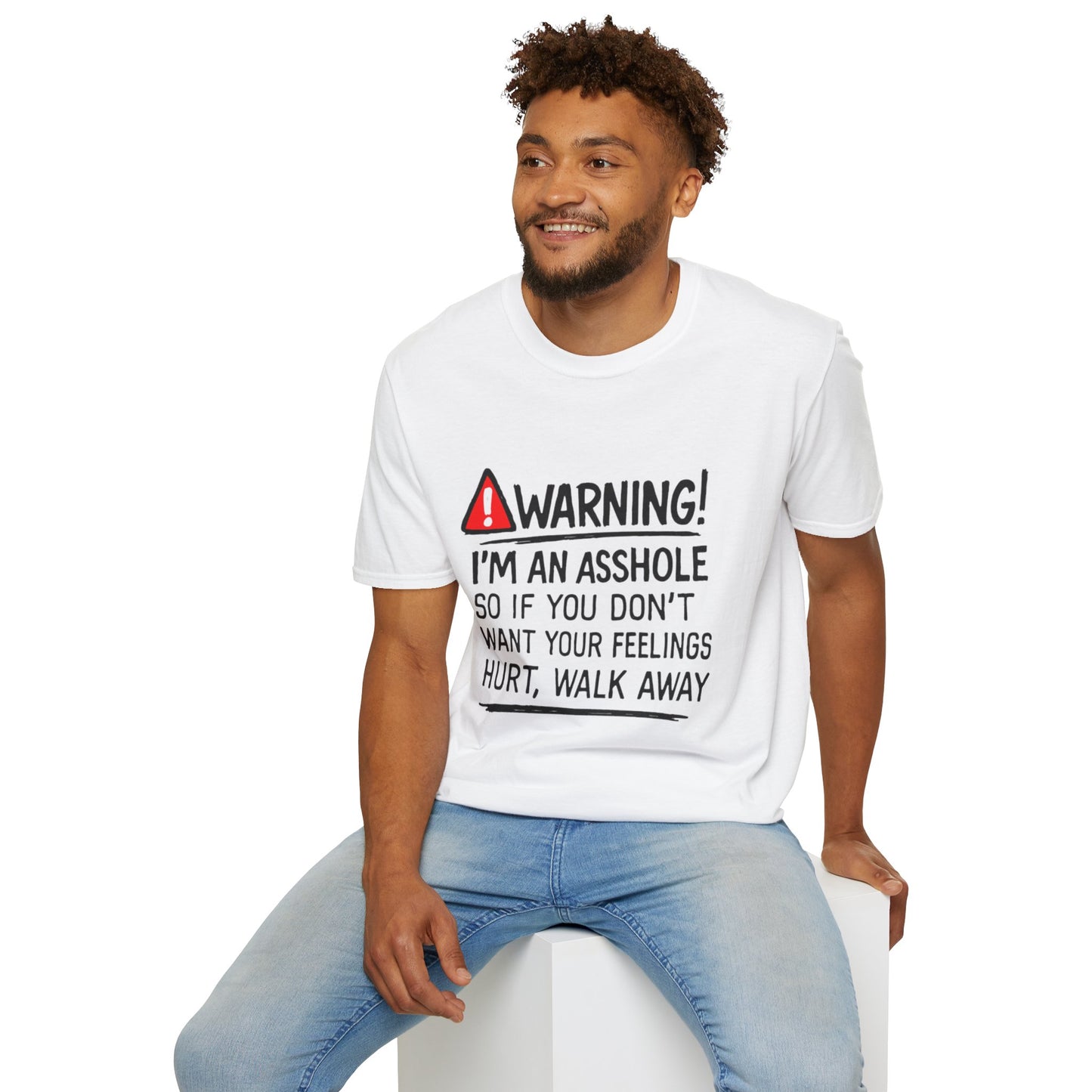 Warning I’m An Asshole T-Shirt – Funny Sarcastic Graphic Tee