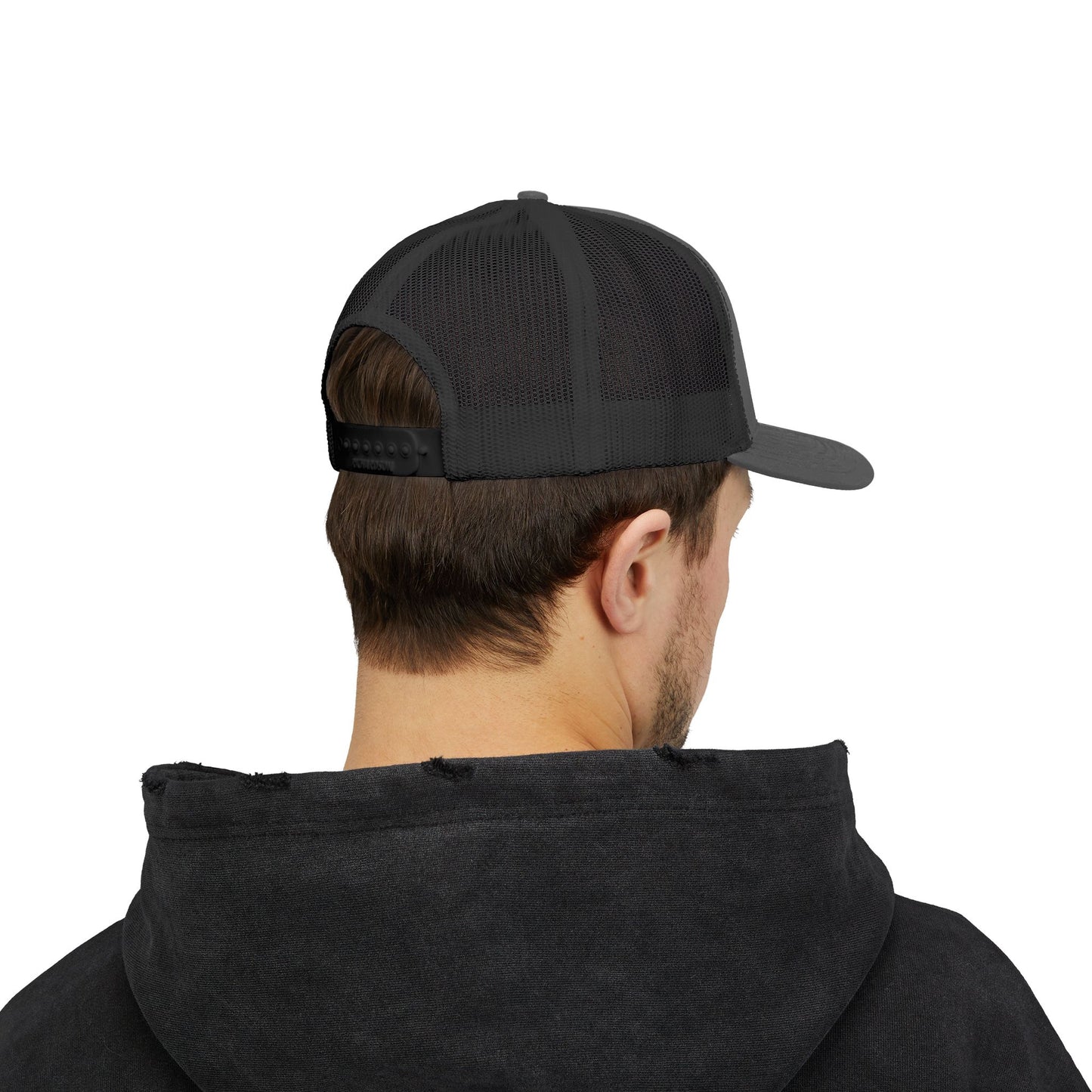 'F Off' Stick Figure Trucker Cap – Retro Distressed Snapback Hat