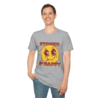 Stoned & Happy Smiley T-Shirt