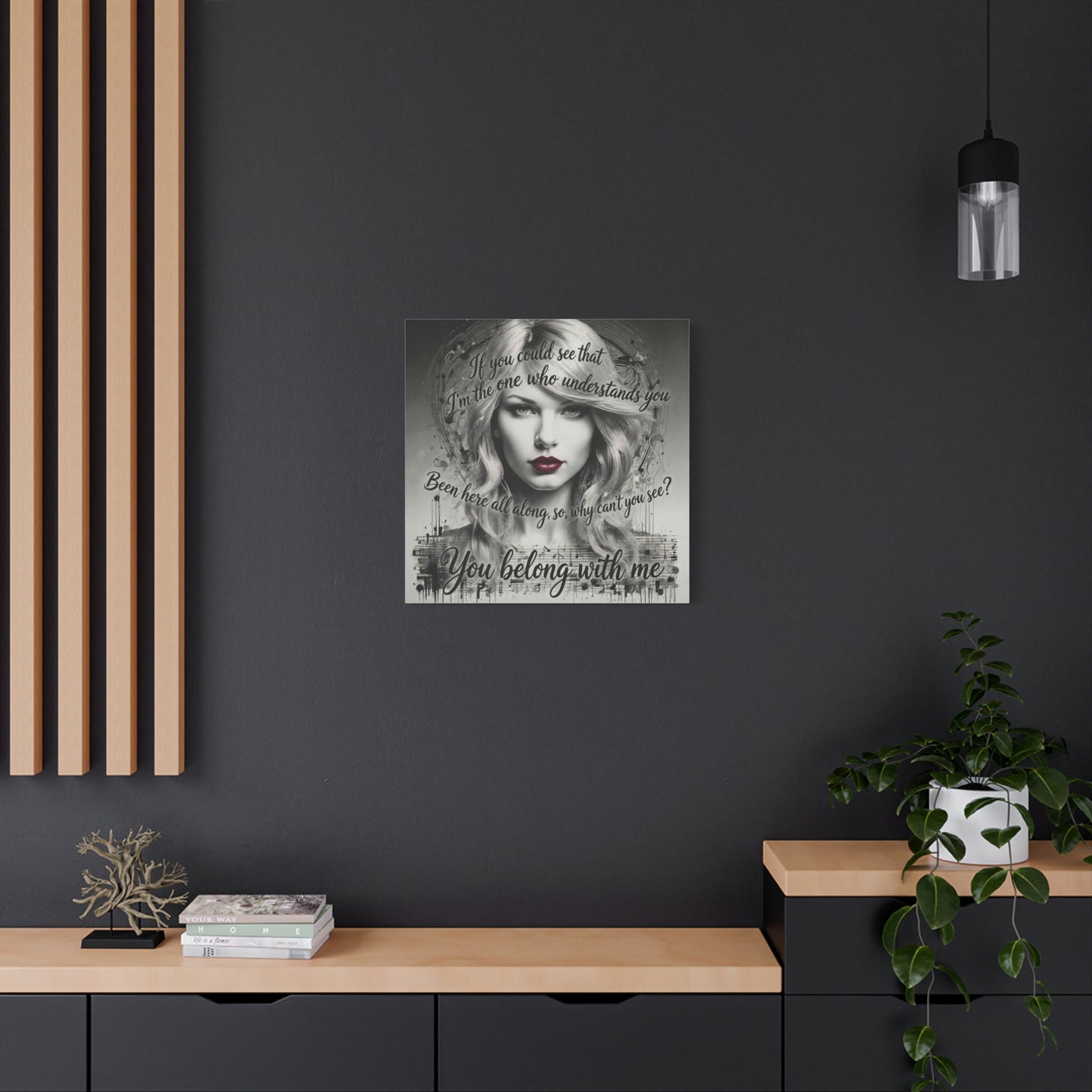 Swift Inspired "You Belong With Me" — Matte Stretched Canvas Wall Art