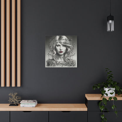 Swift Inspired "You Belong With Me" — Matte Stretched Canvas Wall Art