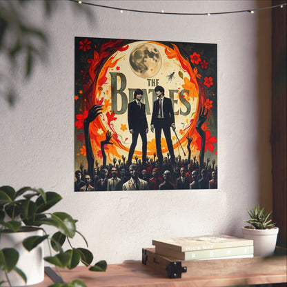 The Beatles Fine Art Poster – Retro Psychedelic Band Print