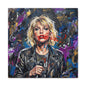 SMEARED THE LIPS Swift Portrait Canvas Art — Matte Stretched Canvas Print