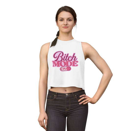 Bitch Mode On Crop Top — Funny Sassy Graphic Women’s Tank