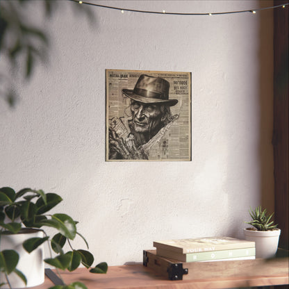 Freddy Krueger Vintage Newspaper Portrait Poster Print