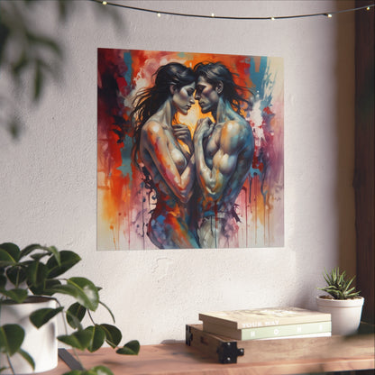 Romantic Embrace Fine Art Poster