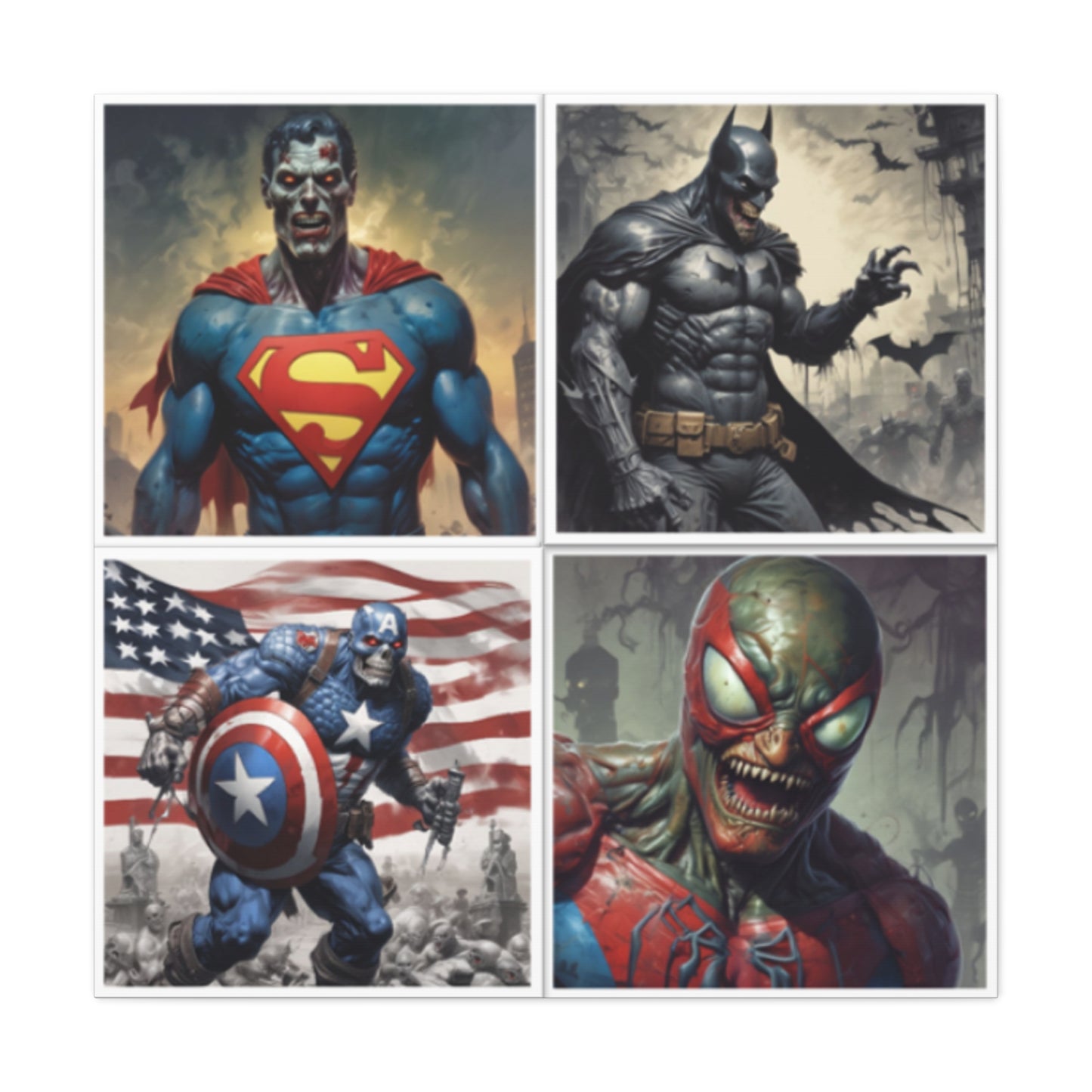 Zombie Heros Canvas Wall Art Print