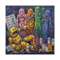 Depressed Pacman Canvas Wall Art Print