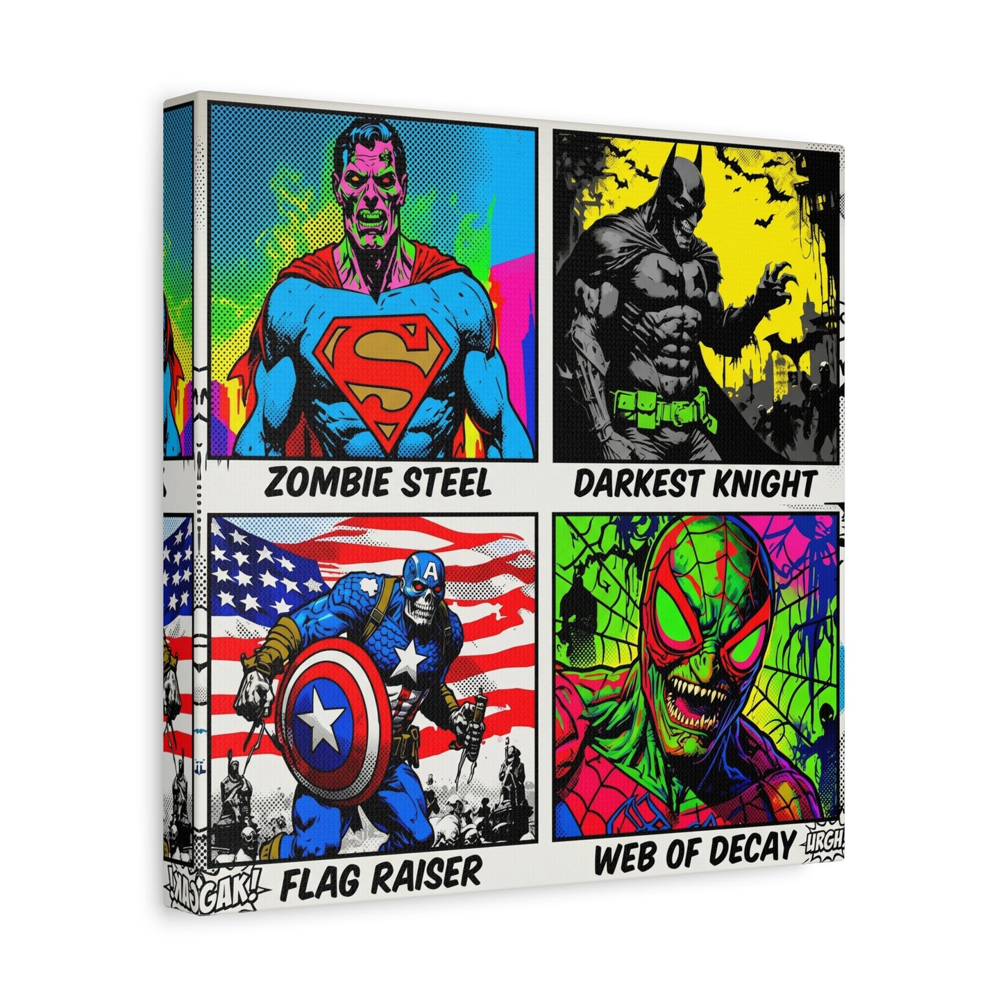 Superhero Pop Canvas Wall Art Print