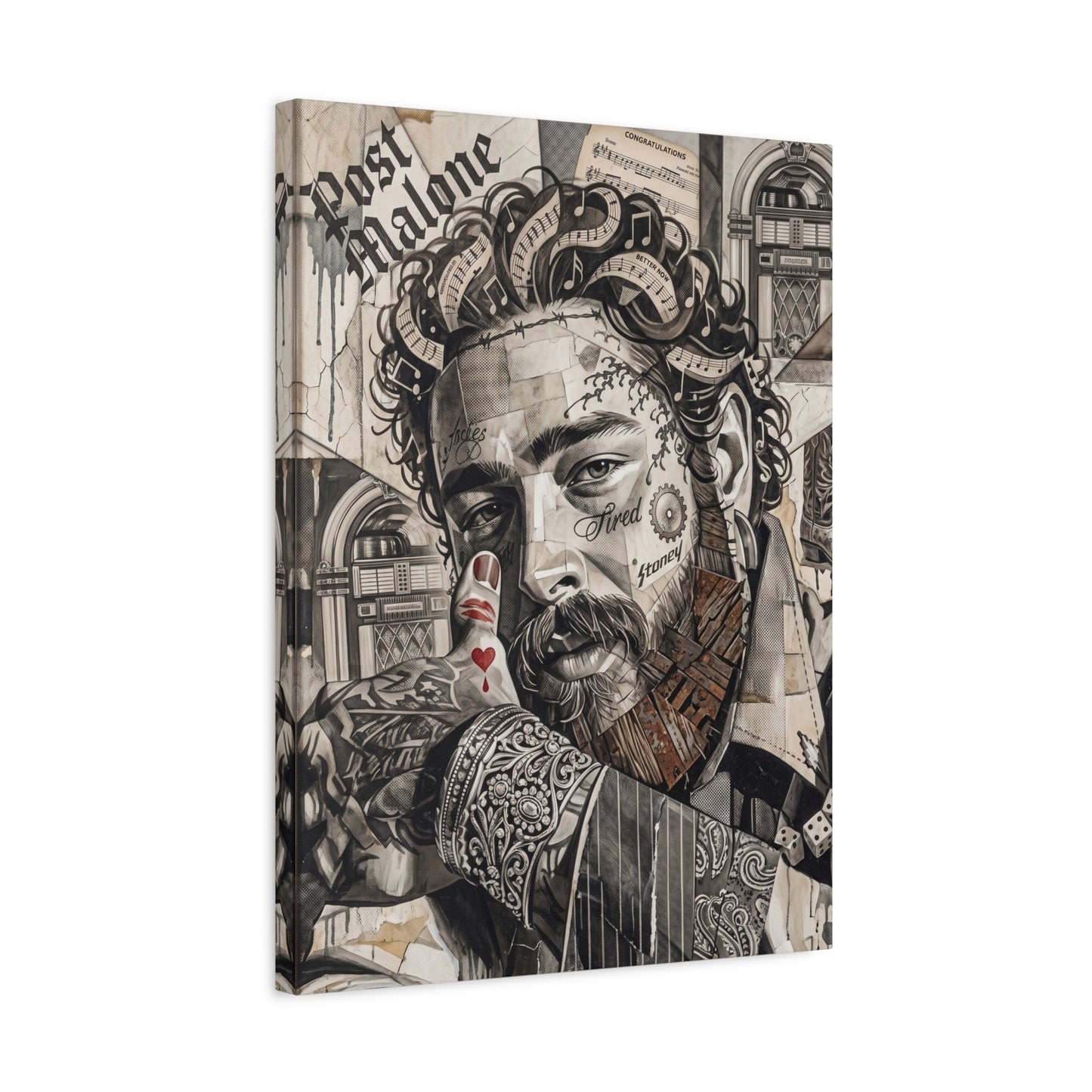Post Portrait Matte Canvas Wall Art, Stretched 1.25"