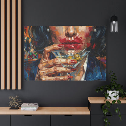 Cocktail Kiss Matte Canvas Wall Art