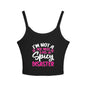 Hot Mess I'm a Disaster Spaghetti Strap Tank Top — Funny Feminine Graphic Crop
