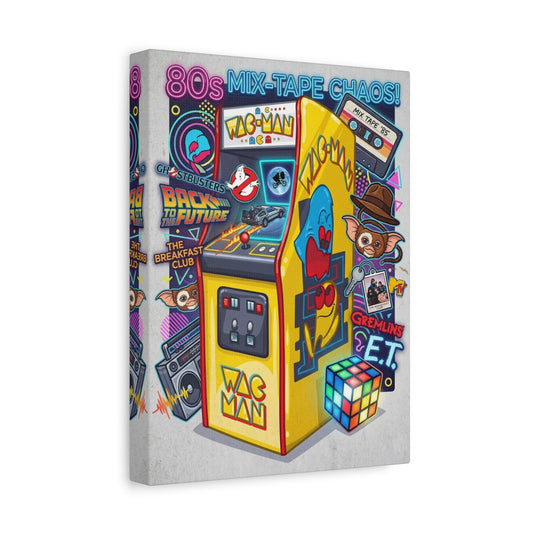 1980's Pop Culture Canvas Wall Art Print