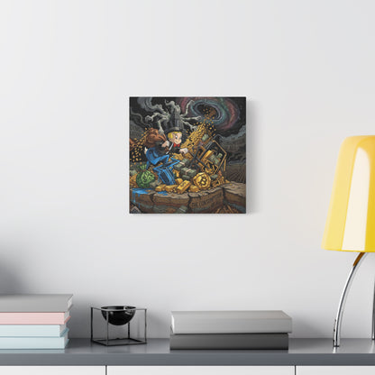 Greed Canvas Wall Art Print