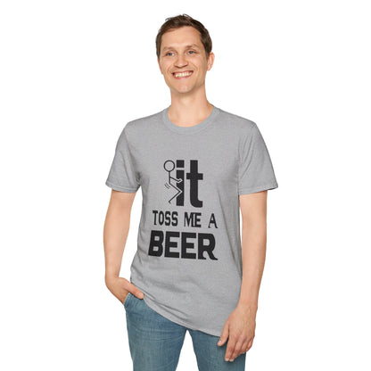Funny 'Toss Me a Beer' T-Shirt – Beer Toss Party Tee