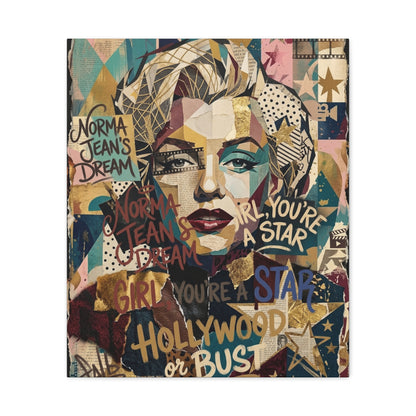 Hollywood Star Portrait Matte Canvas Wall Art, Stretched 1.25"