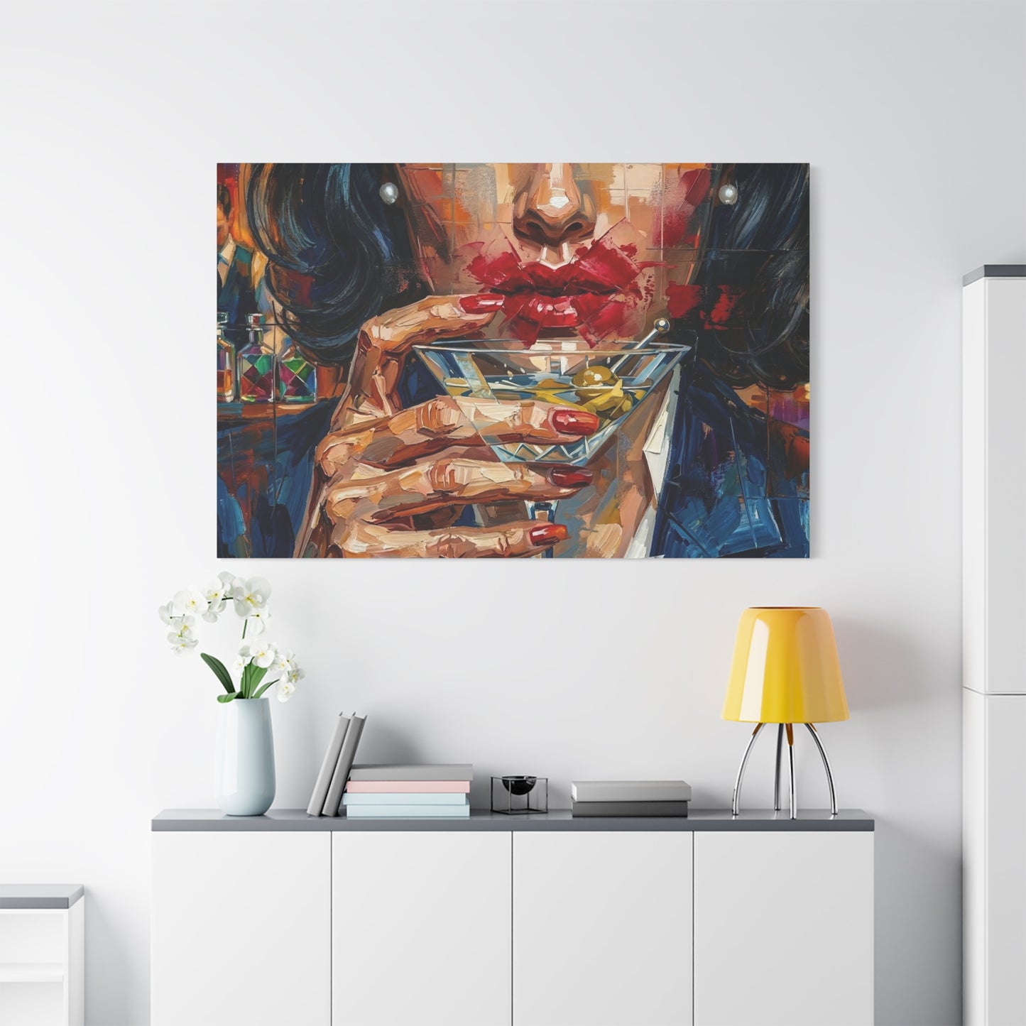 Cocktail Kiss Matte Canvas Wall Art