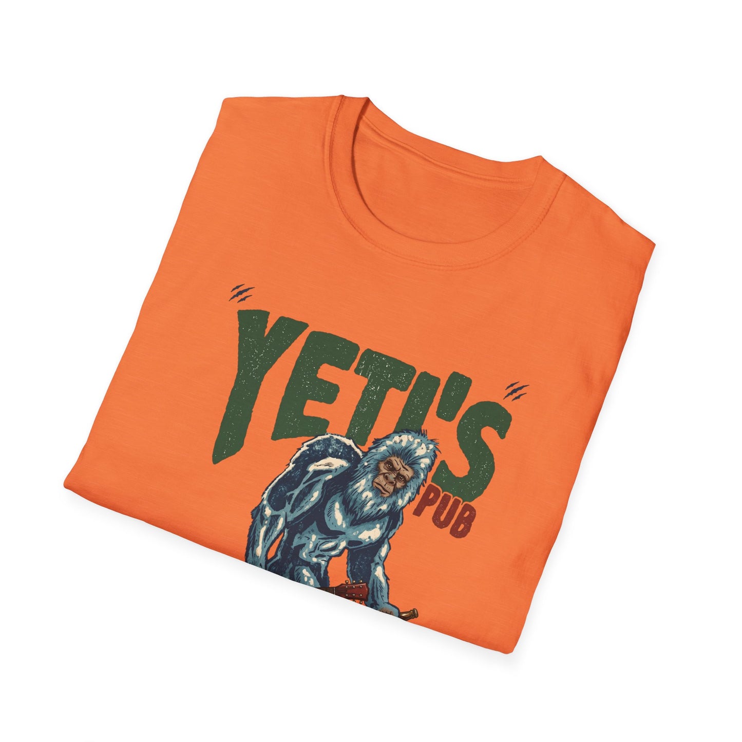Yeti's Pub Graphic T-Shirt — Vintage Rock Band Snowman Design