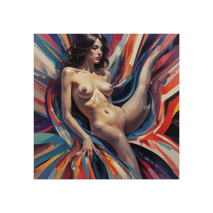 Fine Art Poster — Colorful Figurative Nude Art Print