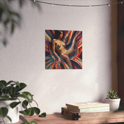 Fine Art Poster — Colorful Figurative Nude Art Print