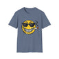 Smokin' Cool Emoji T-Shirt — Retro Grinning Face with Sunglasses & Cigar