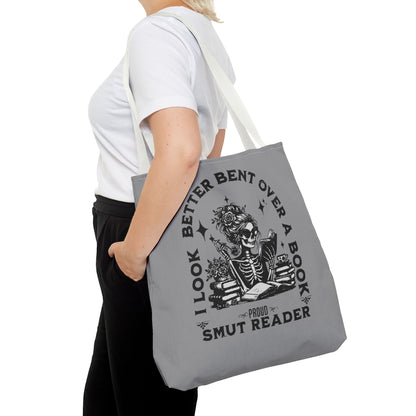Smut Reader Tote Bag – "I Look Better Bent Over a Book" Booklover Gift