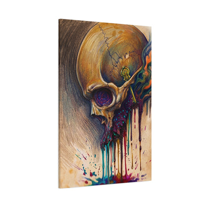 Skull Drip Matte Canvas Wall Art — Stretched 1.25"
