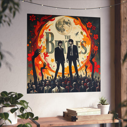 The Beatles Fine Art Poster – Retro Psychedelic Band Print