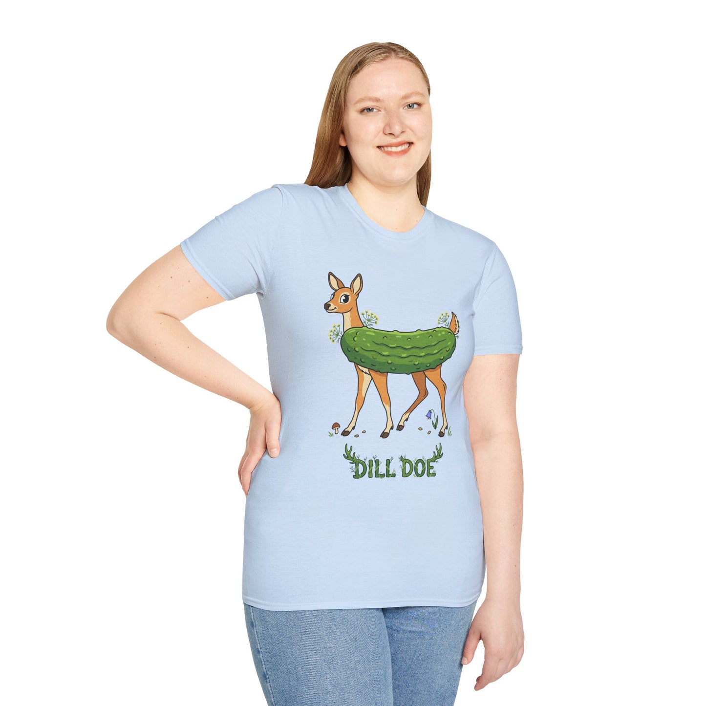Dill Doe T‑Shirt — Cute Pickle Deer Pun Tee for Nature Lovers & Foodie Fans