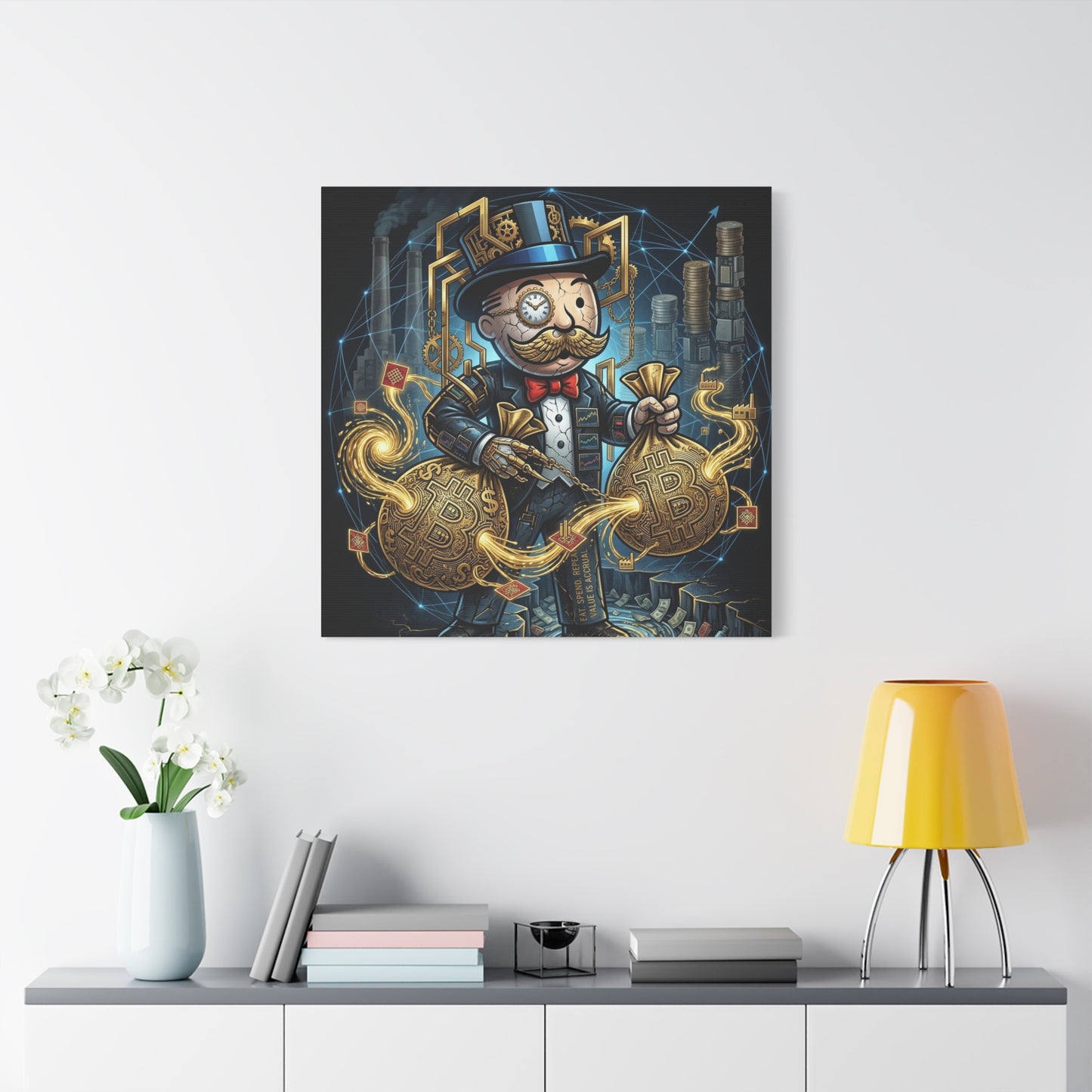 Rich Uncle Pennybags Canvas Wall Art Print