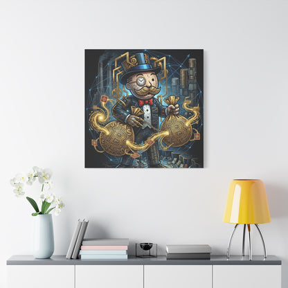 Rich Uncle Pennybags Canvas Wall Art Print