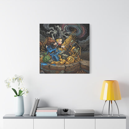 Greed Canvas Wall Art Print