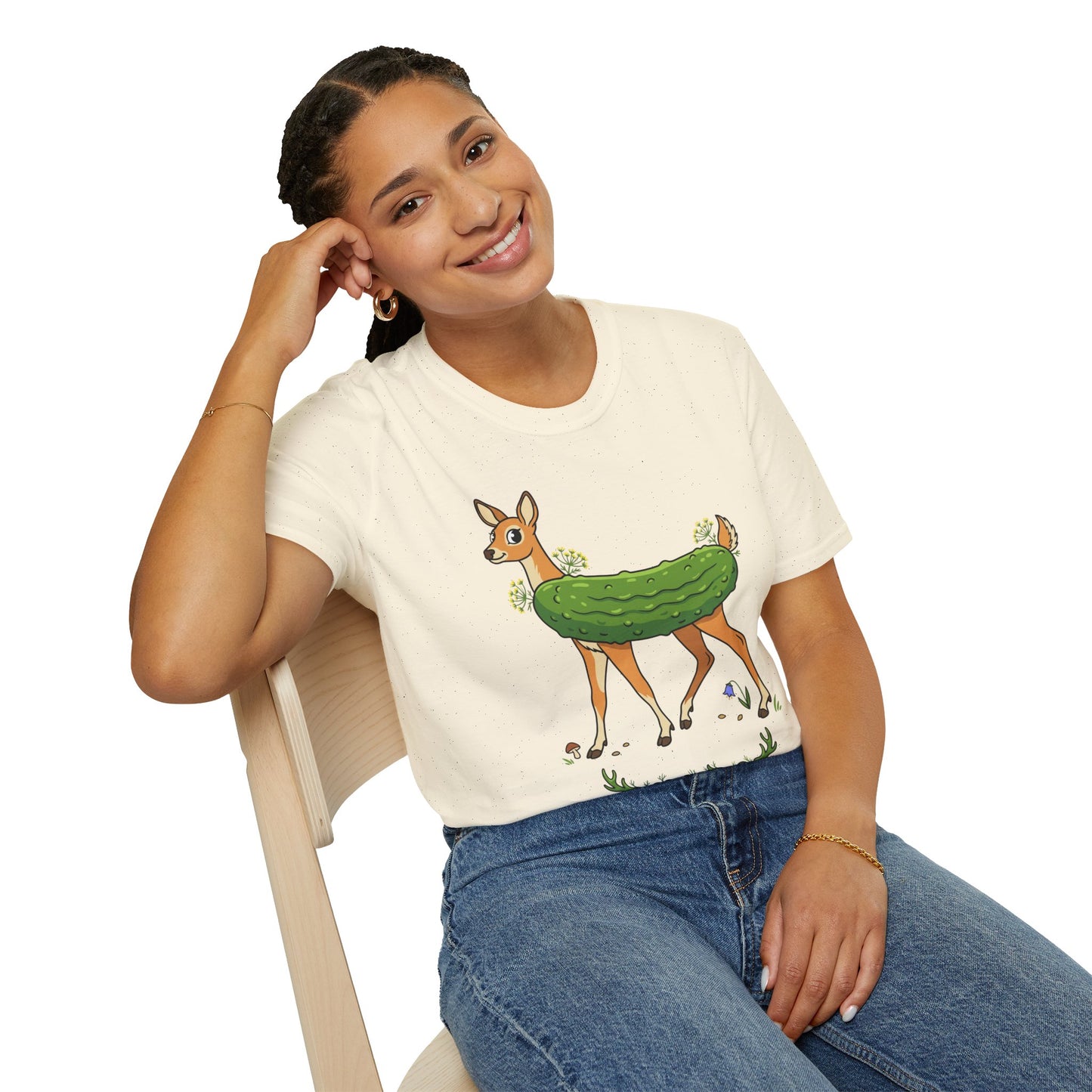Dill Doe T‑Shirt — Cute Pickle Deer Pun Tee for Nature Lovers & Foodie Fans