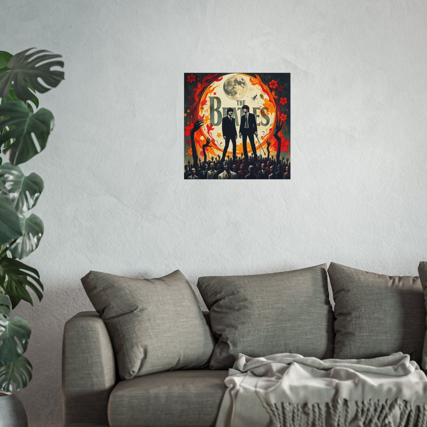 The Beatles Fine Art Poster – Retro Psychedelic Band Print