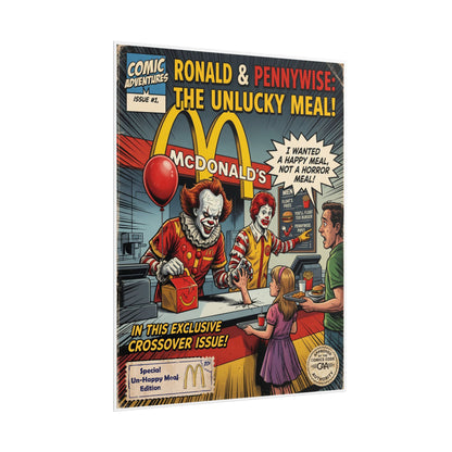 Horror at McDonald's Pennywise Poster — Rolled Horror Movie Art Print
