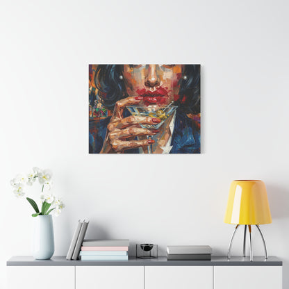 Cocktail Kiss Matte Canvas Wall Art