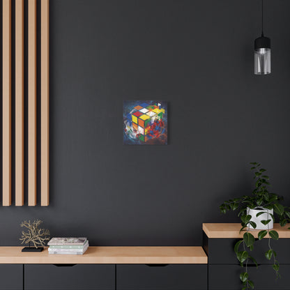 Magic Cube Abstract Canvas Wall Art Print — Matte Stretched Canvas