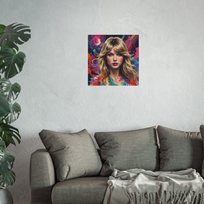 Taylor-Inspired Pop Art Portrait Poster Fine Art Wall Print