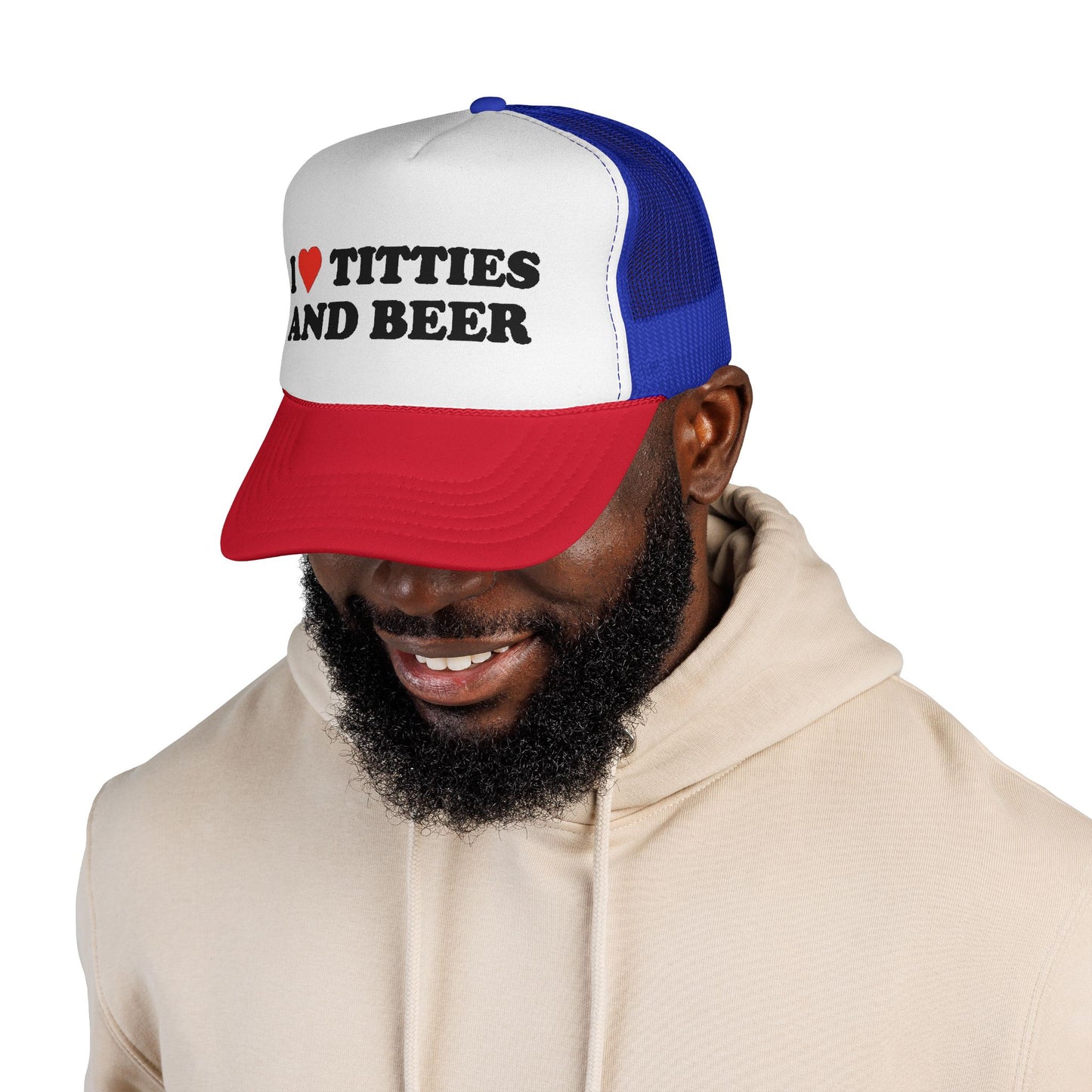 Trucker Hat - "I  Titties and Beer" Funny Novelty Cap