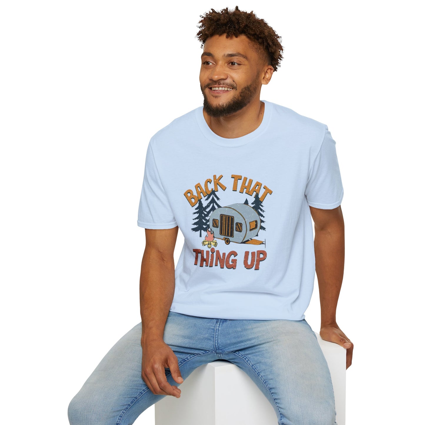 RV Camping T-Shirt — "Back That Thing Up" Retro Camper Graphic Tee