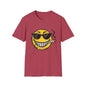 Smokin' Cool Emoji T-Shirt — Retro Grinning Face with Sunglasses & Cigar