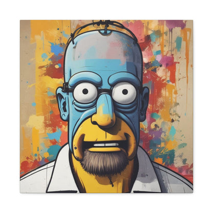 Pop Art Cartoon Canvas Wall Art — Colorful Abstract Character Portrait