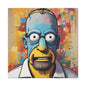 Pop Art Cartoon Canvas Wall Art — Colorful Abstract Character Portrait