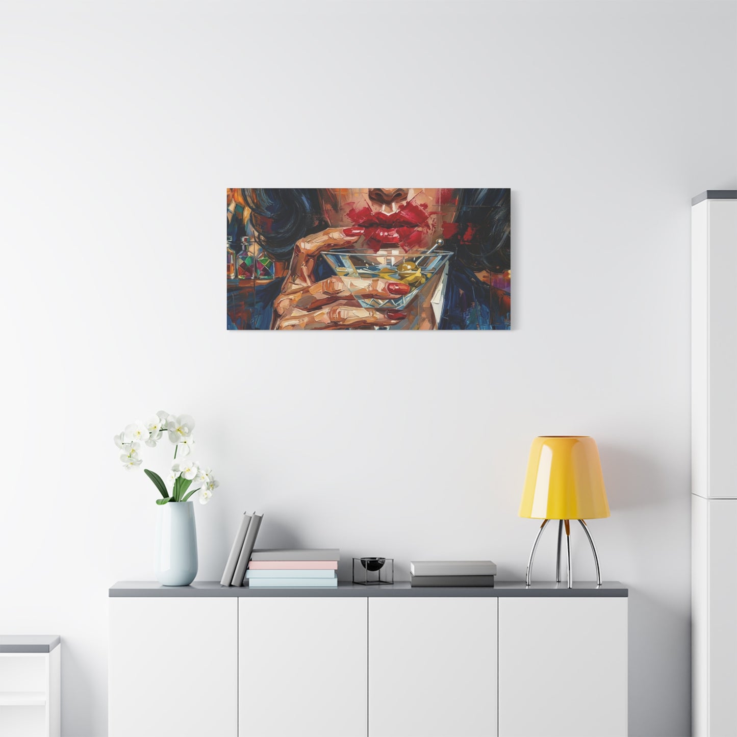 Cocktail Kiss Matte Canvas Wall Art