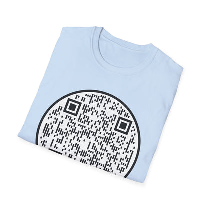 QR Code "Scan Me" T-Shirt — Interactive Novelty Shirt for Events & Gifts