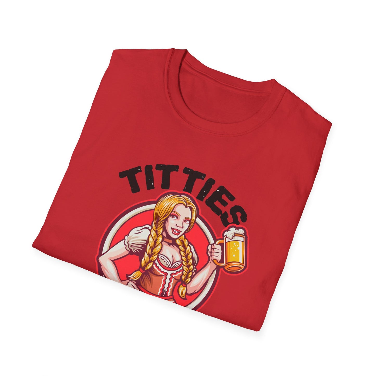 T-Shirt — "Titties and Beer" Oktoberfest Beer Girl Graphic Tee