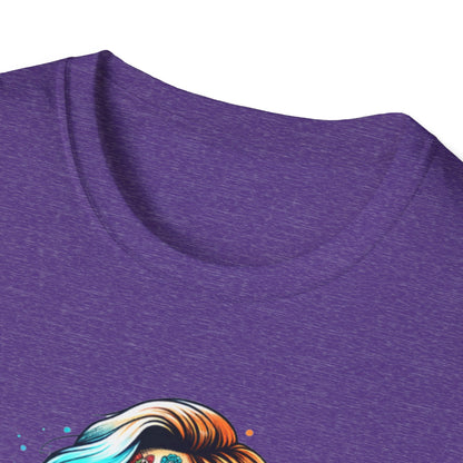 Cool Moms Club Skull T-Shirt — Colorful Day of the Dead Mom Graphic Tee